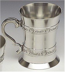 Claddagh Pewter Strip Large Tankard