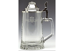 Claddagh Pewter Glass Stein