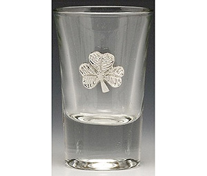 Irish Shamrock Pewter Glass Measure