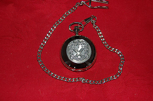 Fitzpatrick Coat of Arms Crest Pocket Watch