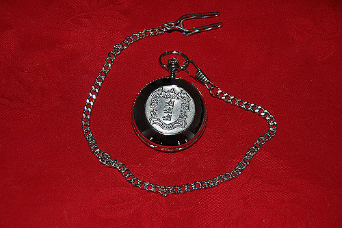 Healy Coat of Arms Crest Pocket Watch