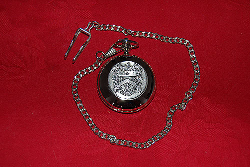 Hughes Coat of Arms Crest Pocket Watch