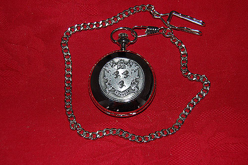 Kennedy Coat of Arms Crest Pocket Watch