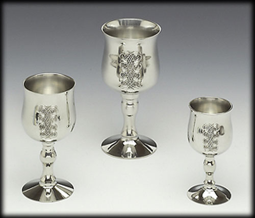 Celtic Knot Pewter Goblet