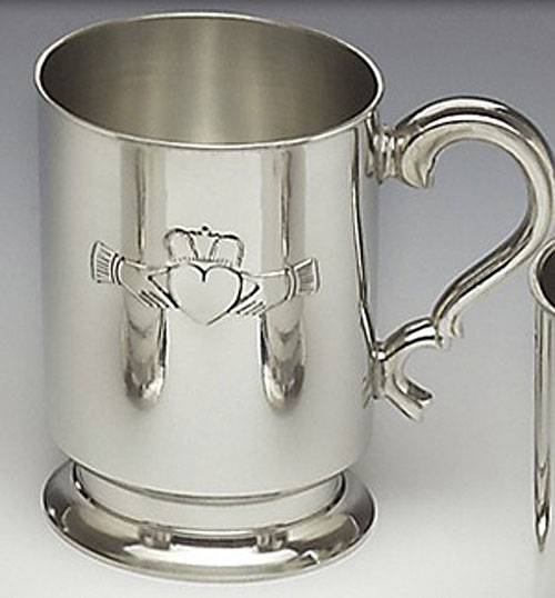 Claddagh Irish Pewter Tankard