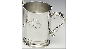 Shamrock Irish Pewter Tankard