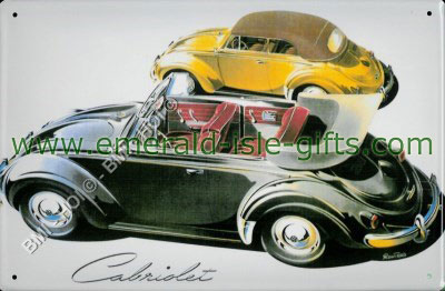 Cabriolet Motor Cars Metal Advert