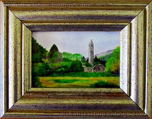 Glendalough, Wicklow, Watercolour Miniature