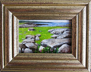 The Burren, Co Clare, Original Watercolour Miniature