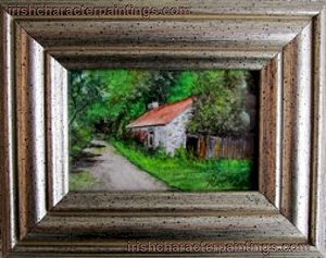 Ireland Cottage with a red tin roof