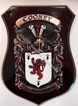 CLINTON to COLLINS Handpainted Family Crest Shield