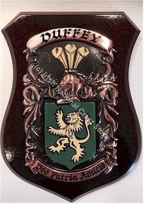 DALY to DEASY Handpainted Family Crest Shield