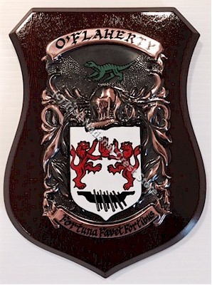 EGAN to FALLON Handpainted Family Crest Shield