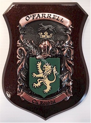 FALVEY to FEEHILY Handpainted Family Crest Shield