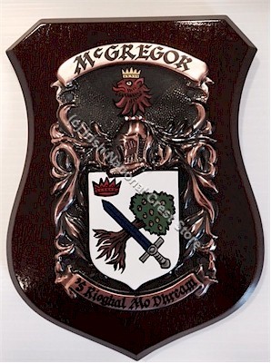 FEELEY to FINLEY Handpainted Family Crest Shield