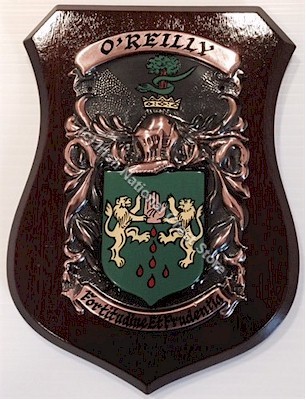 FINN to FLANNELLY Handpainted Family Crest Shield