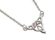 Silver Celtic Pendant Trinity Knot Design