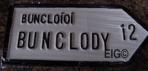 Bunclody Old Style Road Sign