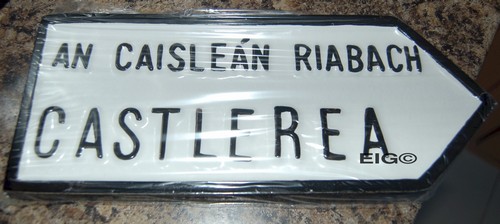 Castlerea Old Style Road Sign