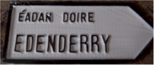 Edenderry old style Irish Road Sign