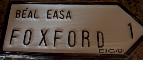 Foxford Old Style Road Sign