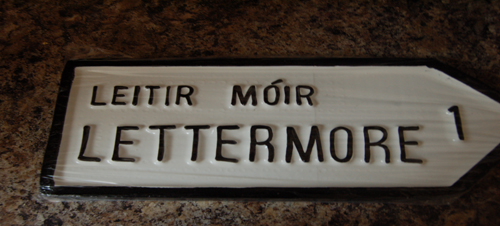 Lettermore Old Style Road Sign