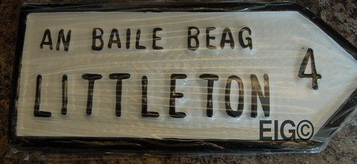 Littleton Old Style Road Sign