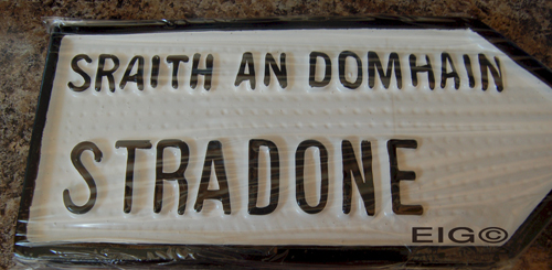 Stradone Old Style Road Sign