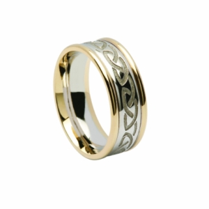 Celtic Knot Engraved band 10kt Ring - Made in Ireland