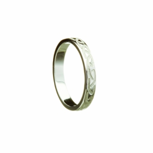 10kt Ladies Celtic Knot narrow engraved band Ring