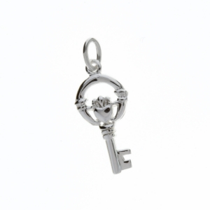 Delightful Claddagh Key Silver Charm