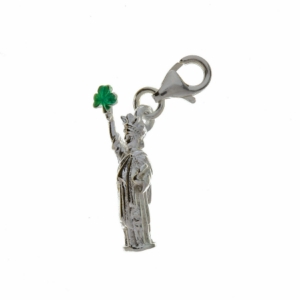 Statue of Liberty & Shamrock Silver Charm