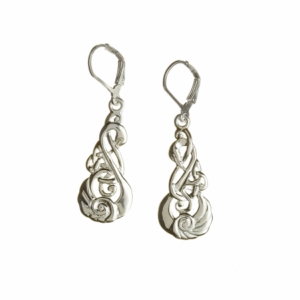 Children of Lir Drop Silver Earrings