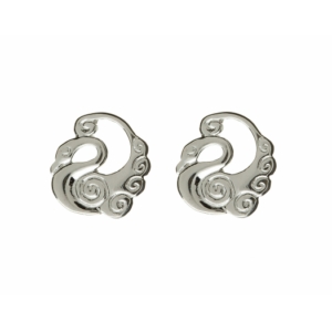 Circular Children of Lir Silver Earrings