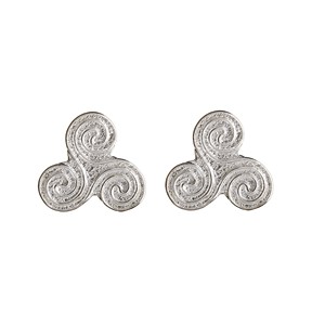 Newgrange Spiral Studs Silver Earrings