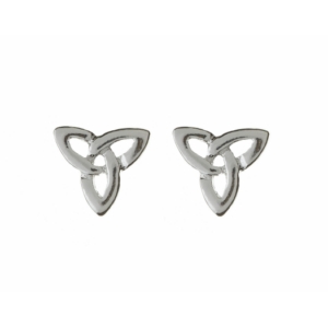 Holy Trinity Knot Stud Silver Earrings