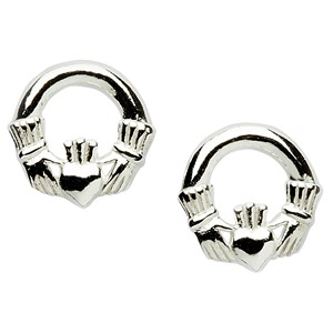 Irish Classic set of Claddagh Stud Earrings