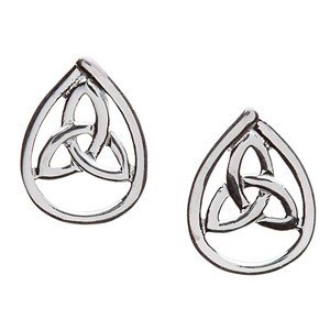 Silver Teardrop Celtic Stud Silver Earrings