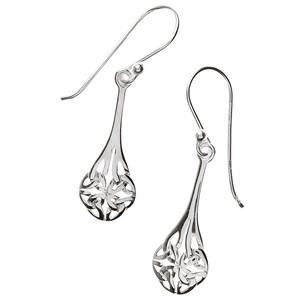 Beautiful Celtic Trinity Knot Silver Drop Earrings