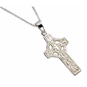 Duleek Irish Celtic Cross Silver Pendant