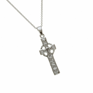 Double Sided Silver Celtic Cross Pendant