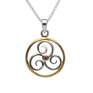 Trinity Spiral Circle Pendant