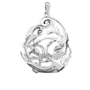 Children of Lir Pear Shaped Silver Pendant