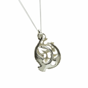 Beautiful Pear Shape Children of Lir Sterling Silver Pendant