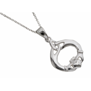 Trinity Knot & Claddagh .925 silver Pendant