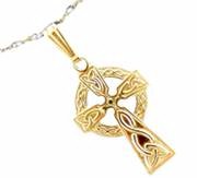 10K Solid Gold Irish Celtic Cross