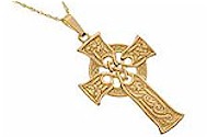 10K Gold Large Celtic Cross Pendant