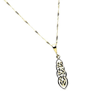 10K Gold Y/W Celtic Knot Design Pendant