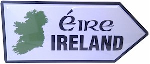 Miniature Irish Metal Road Signs